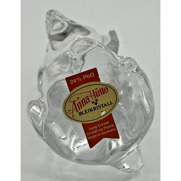 Anna Hutte Bleikristall Crystal Glass Dog Figurine Paperweight SKU PB206 - Picture 5 of 5